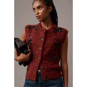 Damson Madder Aggie Bow Knit Vest NEW
